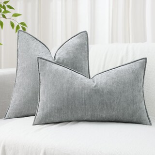Foto 7 | Foto 7 | Juego De 2 Fundas De Cojín Decoruhome, 22 X 22, Color Gris Definitivo - Venta Internacional.