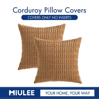 Foto 6 | Foto 6 | Funda De Almohada Decorativa De Pana Miulee De 45 X 45 Cm, 2 Unidades, Color Marrón - Venta Internacional.