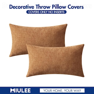 Foto 6 | Foto 6 | Fundas De Almohada Miulee De Chenilla Marrón, 30 X 50 Cm, Paquete De 2 - Venta Internacional.