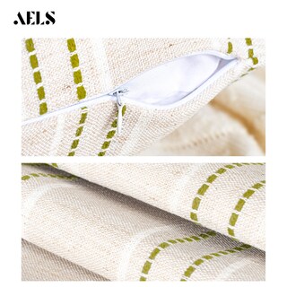 Foto 3 | Foto 3 | Fundas De Almohada Aels Decorative Farmhouse De Lino De 55 X 55 Cm, Color Beige - Venta Internacional.