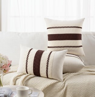 Foto 5 | Foto 5 | Funda De Almohada Fancy Homi, Marrón Bohemio, Lumbar, Larga, 35 X 60 Cm, Juego De 2 - Venta Internacional.