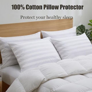 Foto 5 | Foto 5 | Juego De 4 Protectores De Almohada Shunjie.home, 100% Algodón, 600 Hilos, Satén - Venta Internacional.