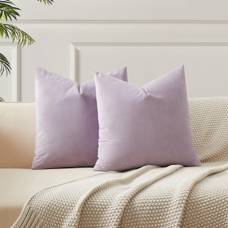 Foto 1 | Foto 1 | Juego De 2 Fundas De Almohada Juspurbet De Terciopelo Lila De 50 X 50 Cm - Venta Internacional.