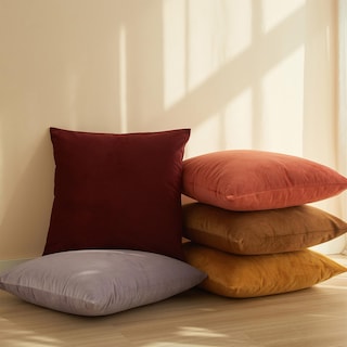 Foto 2 | Foto 2 | Juego De 2 Fundas De Almohada Juspurbet De Terciopelo Lila De 50 X 50 Cm - Venta Internacional.