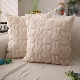 Foto 1 | Foto 1 | Juego De 2 Fundas De Almohada Dfxsz Para Pascua, 50 X 50 Cm, Piel De Conejo De Color Beige - Venta Internacional.
