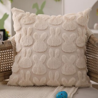 Foto 3 | Foto 3 | Juego De 2 Fundas De Almohada Dfxsz Para Pascua, 50 X 50 Cm, Piel De Conejo De Color Beige - Venta Internacional.