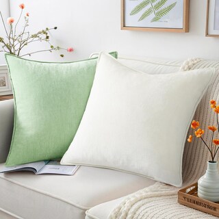 Foto 4 | Foto 4 | Fundas De Almohada Decoruhome Chenille, 22 X 22 Cm, Juego De 2 Unidades, Color Blanco Crema - Venta Internacional.