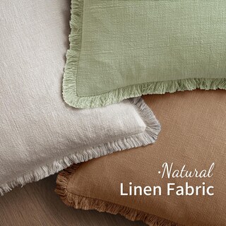 Foto 4 | Foto 4 | Juego De 2 Fundas De Cojín Miulee De Lino Con Flecos De 50 X 50 Cm - Venta Internacional.