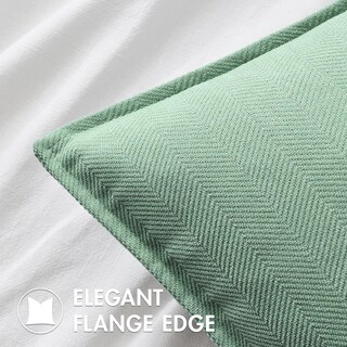 Foto 2 | Foto 2 | Fundas De Almohada Miulee De Felpilla Verde Grisáceo, 45 X 45 Cm, Paquete De 2 - Venta Internacional.