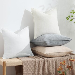 Foto 5 | Foto 5 | Juego De 2 Fundas De Cojín Decoruhome, Chenilla, 20 X 20 Cm, Color Gris - Venta Internacional.