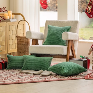 Foto 6 | Foto 6 | Fundas De Almohada Home Brilliant Spring Corduroy, 66 X 66 Cm, Color Verde Musgo - Venta Internacional.