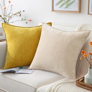 Foto 7 | Foto 7 | Fundas De Almohada Decoruhome Spring Chenille, 26 X 26 Cm, Color Beige, Juego De 2 - Venta Internacional.