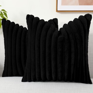 Foto 1 | Foto 1 | Juego De 2 Fundas De Cojín Decoruhome, Piel Sintética, 26 X 26 Cm, Color Negro - Venta Internacional.