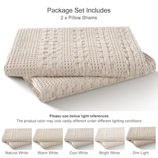 Foto 6 | Foto 6 | Funda De Almohada Phf, 100% Algodón, Tejido Gofrado, 66 X 66 Cm, Paquete De 2 - Venta Internacional.