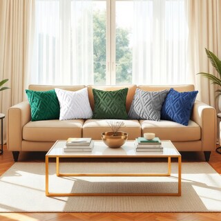 Foto 6 | Foto 6 | Juego De 2 Fundas De Almohada Decoruhome Para Sofá, 26 X 26 Cm, Color Gris - Venta Internacional.