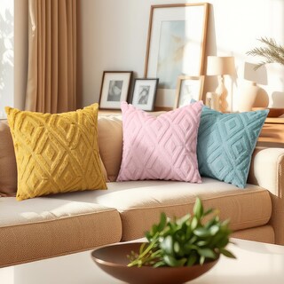 Foto 5 | Foto 5 | Fundas De Almohada Decoruhome Spring De Lana Sintética De 66 X 66 Cm, Color Verde Menta - Venta Internacional.