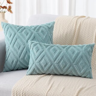 Foto 7 | Foto 7 | Fundas De Almohada Decoruhome Spring De Lana Sintética De 66 X 66 Cm, Color Verde Menta - Venta Internacional.