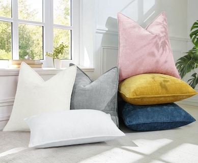 Foto 6 | Foto 6 | Fundas De Almohada Decoruhome Spring Chenille 24 X 24 Cm, Rosa Rubor - Venta Internacional.