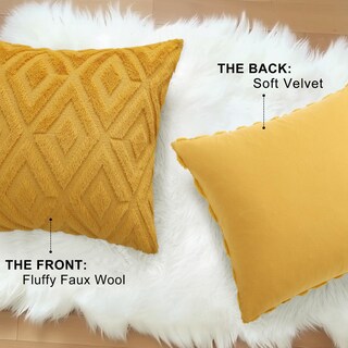 Foto 4 | Foto 4 | Juego De 2 Fundas De Almohada Para Sofá Decoruhome, 26 X 26 Cm, Color Amarillo - Venta Internacional.