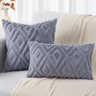 Foto 7 | Foto 7 | Fundas De Almohada Decoruhome Para Sofá, 26 X 26 Cm, Azul Y Gris, 2 Unidades - Venta Internacional.