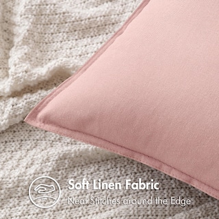 Foto 2 | Foto 2 | Fundas De Almohada Miulee De Lino Rosa Claro De 55 X 55 Cm, Paquete De 2 - Venta Internacional.