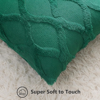 Foto 2 | Foto 2 | Fundas De Cojín Decoruhome, Suave Felpa, Piel Sintética Y Lana, Color Verde - Venta Internacional.