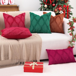 Foto 5 | Foto 5 | Fundas De Cojín Decoruhome, Suave Felpa, Piel Sintética Y Lana, Color Verde - Venta Internacional.