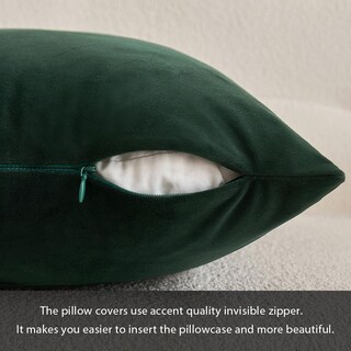 Foto 3 | Foto 3 | Funda De Almohada Miulee Velvet Soft Solid, 50 X 50 Cm, Verde Militar, X2 - Venta Internacional.