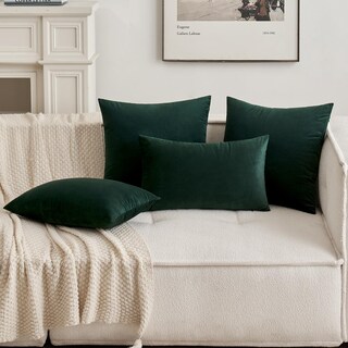 Foto 4 | Foto 4 | Funda De Almohada Miulee Velvet Soft Solid, 50 X 50 Cm, Verde Militar, X2 - Venta Internacional.
