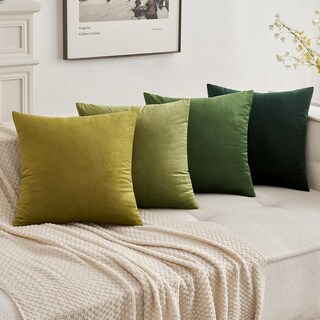 Foto 5 | Foto 5 | Funda De Almohada Miulee Velvet Soft Solid, 50 X 50 Cm, Verde Militar, X2 - Venta Internacional.