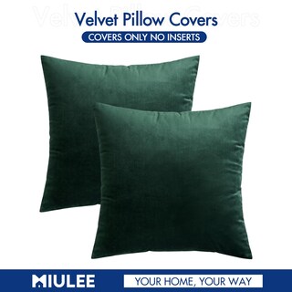 Foto 6 | Foto 6 | Funda De Almohada Miulee Velvet Soft Solid, 50 X 50 Cm, Verde Militar, X2 - Venta Internacional.
