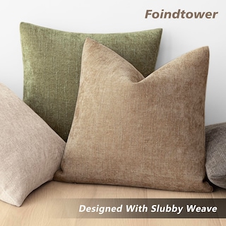 Foto 5 | Foto 5 | Fundas De Almohada Foindtower De Felpilla Texturizada, 45 X 45 Cm, Paquete De 2 - Venta Internacional.