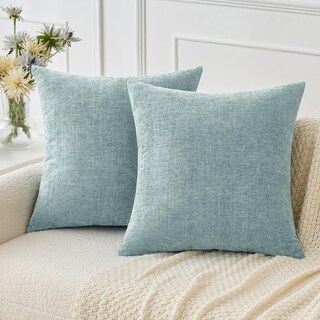 Foto 1 | Foto 1 | Fundas De Almohada Miulee De Felpilla Azul Claro, 50 X 50 Cm, Paquete De 2 - Venta Internacional.