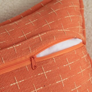 Foto 3 | Foto 3 | Fundas De Almohada Mandioo De Lino De Arpillera, 45 X 45 Cm, Paquete De 2 Unidades, Color Naranja - Venta Internacional.