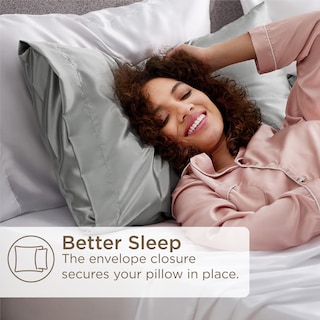 Foto 5 | Foto 5 | Juego De 2 Fundas De Cama Satinadas, Tamaño Queen, Gris Plateado - Venta Internacional.