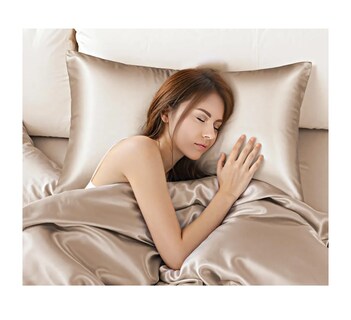 Foto 2 | Foto 2 | 2pz Fundas De Almohada Estandar De Satén Y Sedosas Cómodas Champagne