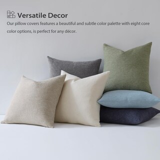 Foto 4 | Foto 4 | Fundas De Almohada Meekio Dark Sage Linen 45 X 45 Cm Juego De 2 - Venta Internacional.