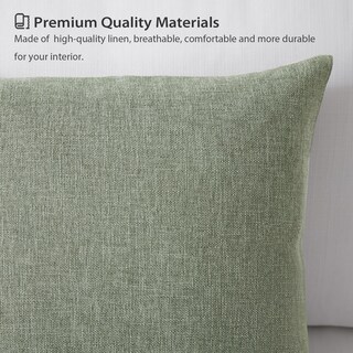 Foto 6 | Foto 6 | Fundas De Almohada Meekio Dark Sage Linen 45 X 45 Cm Juego De 2 - Venta Internacional.