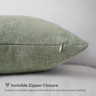 Foto 7 | Foto 7 | Fundas De Almohada Meekio Dark Sage Linen 45 X 45 Cm Juego De 2 - Venta Internacional.