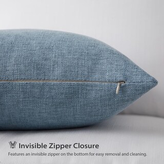 Foto 6 | Foto 6 | Fundas De Almohada Meekio De Lino Azul Pizarra 45 X 45 Cm Juego De 2 - Venta Internacional.
