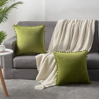 Foto 5 | Foto 5 | Pack De 2 Fundas De Almohada Dezene Chartreuse 20 X 20 Cm Terciopelo - Venta Internacional.