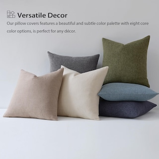 Foto 4 | Foto 4 | Fundas De Almohada Meekio De Lino Verde Musgo Oscuro 45 X 45 Cm Juego De 2 - Venta Internacional.