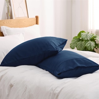 Foto 5 | Foto 5 | Juego De 2 Fundas De Almohada Bedsure Tamaño King Microfibra Azul Marino - Venta Internacional.
