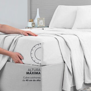 Foto 4 | Foto 4 | Juego de Sábanas Elefantito Hogar Soul Matrimonial color Blanco Suave al Tacto