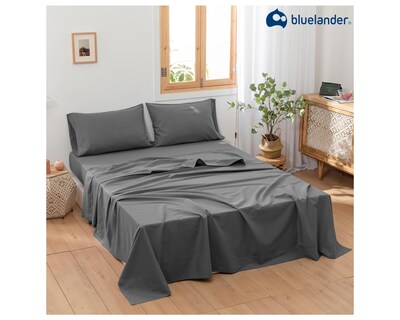 Foto 7 | Foto 7 | Juego de Sábanas Individual Bluelander Gris 3 Piezas 100% Poliéster de Microfibra Ultrasuave