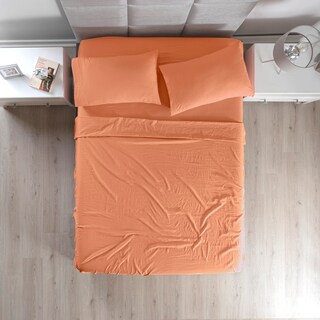 Foto 1 | Foto 1 | Sábana Viasoft Washed Coral Ind Vianney Naranja.