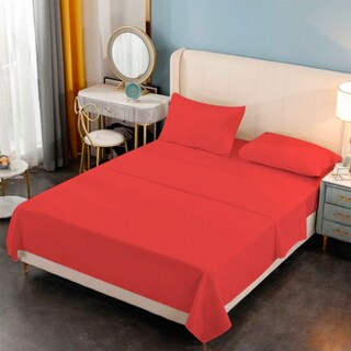 Foto 1 | Foto 1 | Juego De Sábanas De Algodón De Primera Calidad, 188 Hilos, 2.0, Rojo, 1,5 M - Venta Internacional.