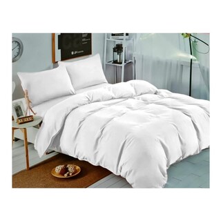 Foto 1 | Foto 1 | Juego De Sábanas Blancas Unicolor, 1,5 Plazas, 144 Hilos, 50% Algodón - Venta Internacional.