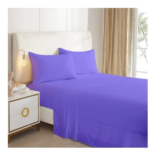 Foto 1 | Foto 1 | Juego De Sábanas Lisas Lila 1.5 Plazas 144 Hilos 50% Algodón/ 50% P - Venta Internacional.