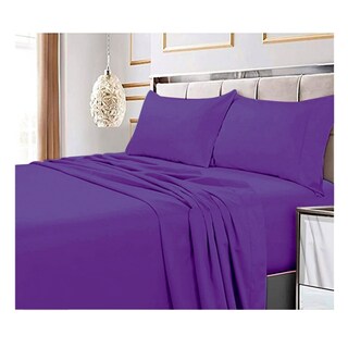 Foto 1 | Foto 1 | Juego De Sábanas Purple Sabana De 1,5 Plazas, 50% Algodón/ 50% Poliéster - Venta Internacional.